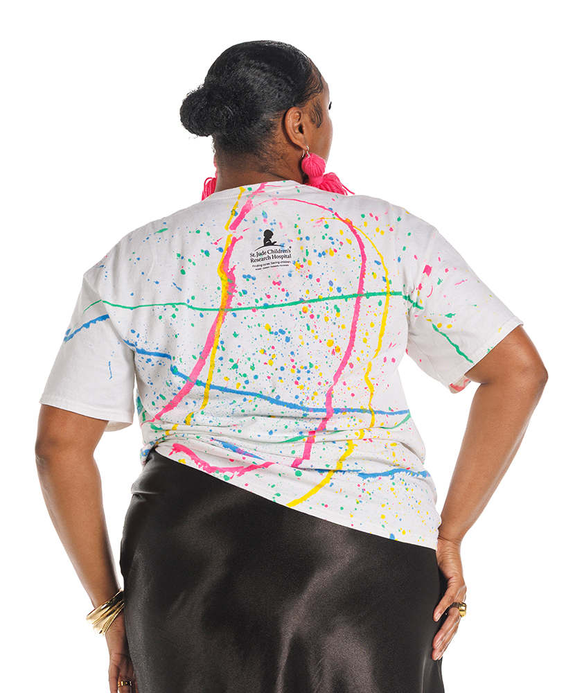 Collegiate Rainbow Splatter Tee